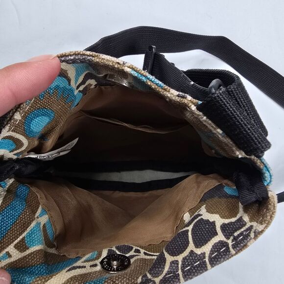 KAVU Limited Edition Crossbody Bag, Blue, Tan, Cream Print - Picture 7 of 7